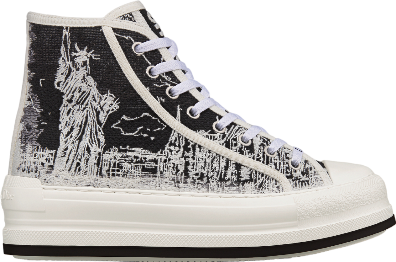 Walk n Dior High Platform WMNS Cotton Embroidered / Black