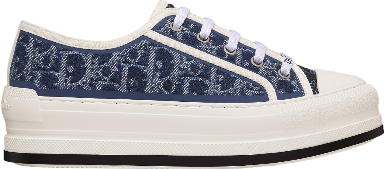 Walk n Dior Platform WMNS Blue Stonewashed / Effect Cotton Denim Embroidered