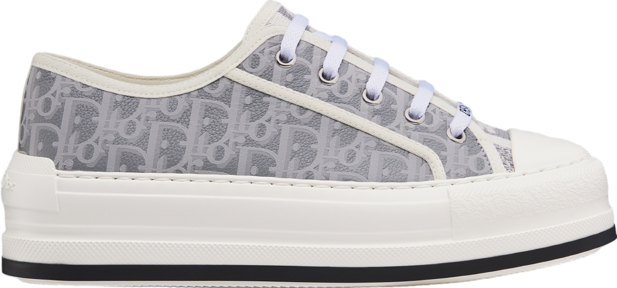 Walk n Dior Platform WMNS Gray Calfskin Textured / Oblique Motif