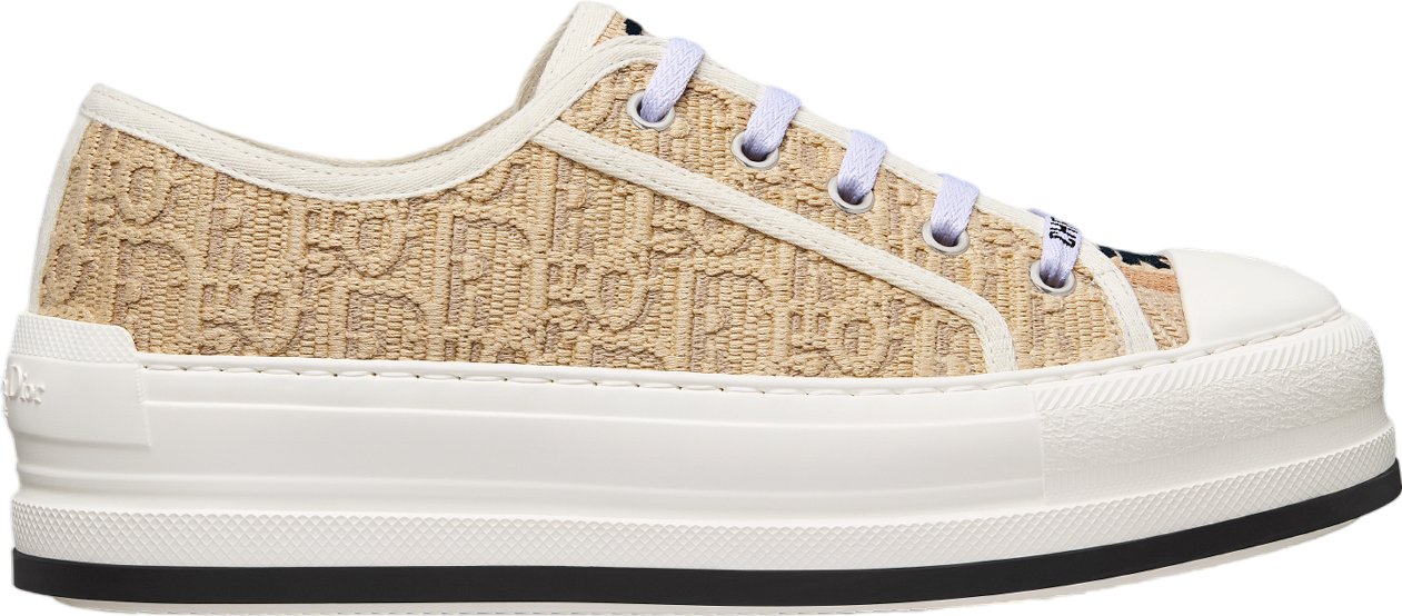 Walk n Dior Platform WMNS Natural Raffia / Effect Cotton Embroidered