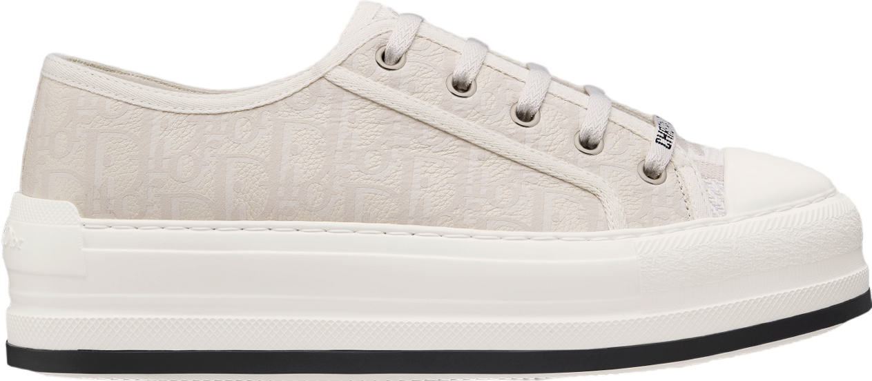 Walk n Dior Platform WMNS White Calfskin Textured / Oblique Motif