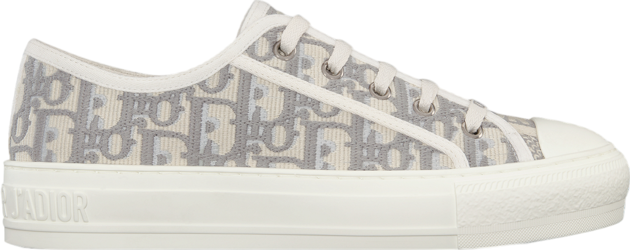 Walk n Dior WMNS Stone Gray Oblique Embroidered Cotton